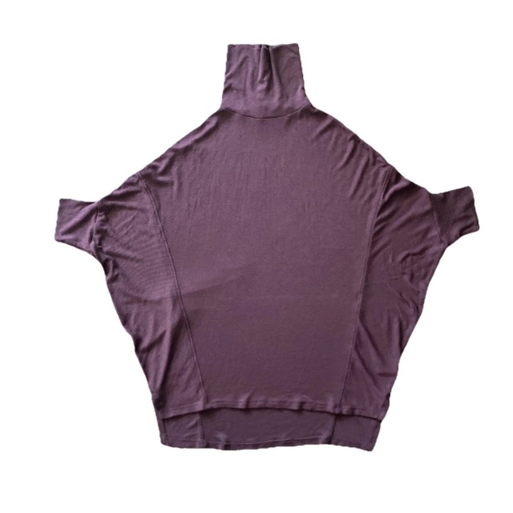Bordeaux Oversized Top Womens  Ribbed Dolman Boxy Burgundy Top Short Sleeved XS